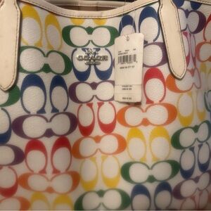 Coach Multicolor Signature Tote Bag